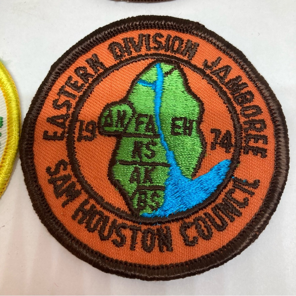 4 Vintage 70s Boy Scouts Patches Sam Houston Council Camporee Texas - Picture 3 of 7
